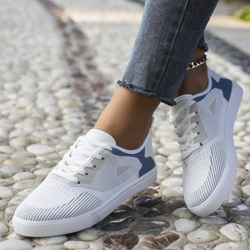 Women Shoes Store - Women Casual Sneakers Woven Look Lace