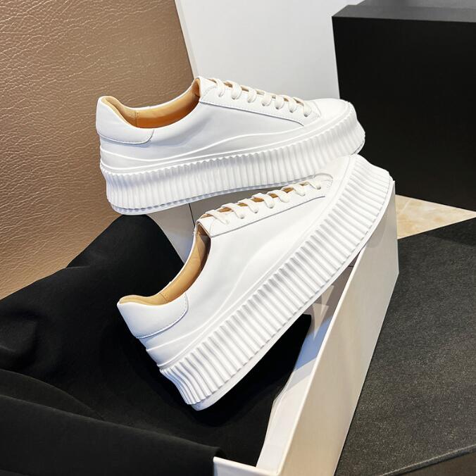 Women Shoes Store - New Women's Sneakers Thick-soled Women Lace-Up