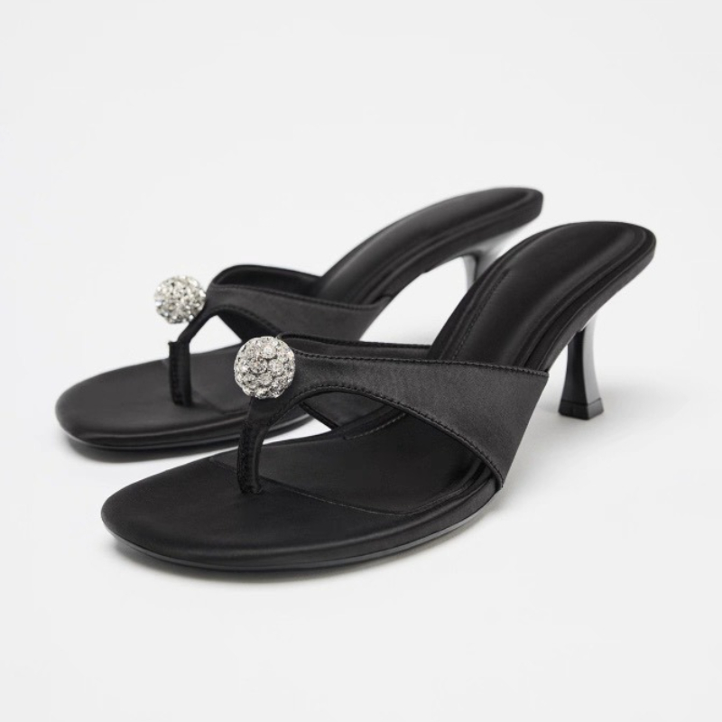Women Shoes Luxury Brand - Sparkly Rhinestones High Heels Women Slingback