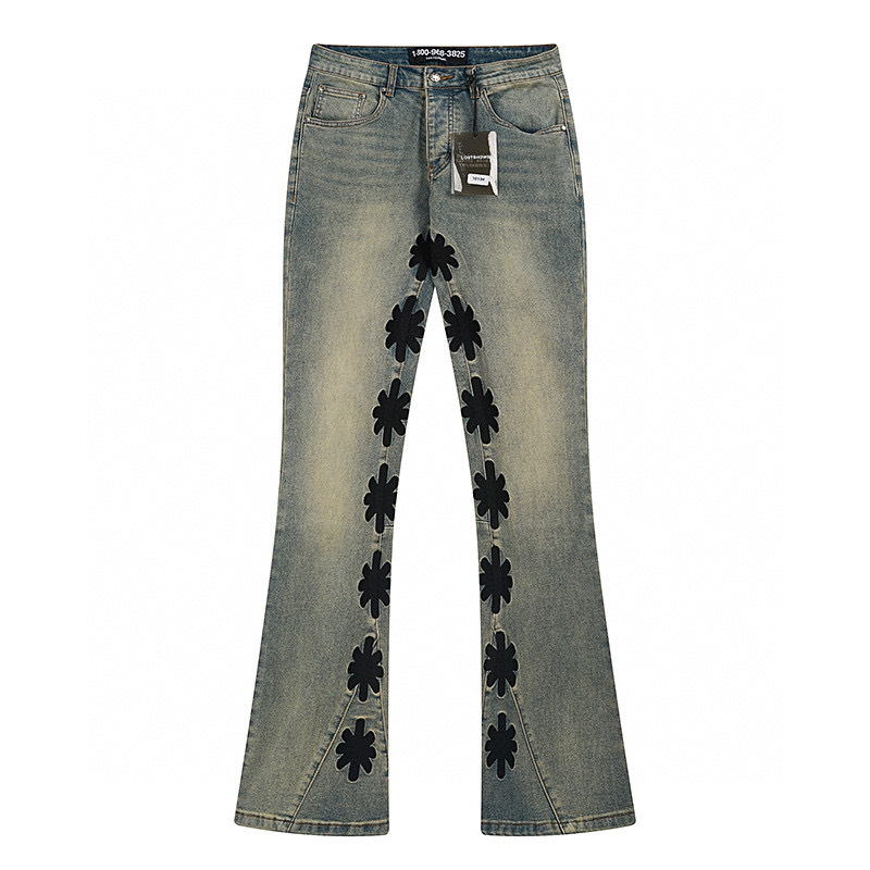 Women Shoes Jeans - Cross-border Best-selling LOSTSHDWS Jeans Embroidery Logo