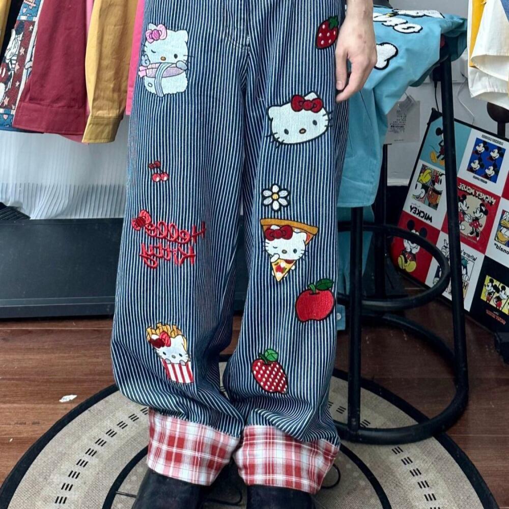 Women Shoes Jeans - Cartoon Hello Kitty Girls Casual Pants