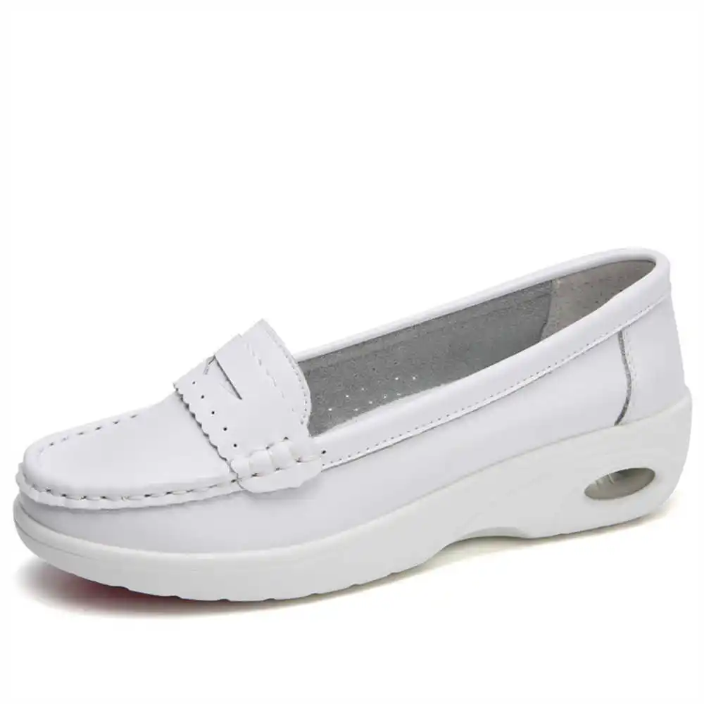 Thick Sole Slipon White Traine - Women Shoes Made In Italy ulasan dan harga