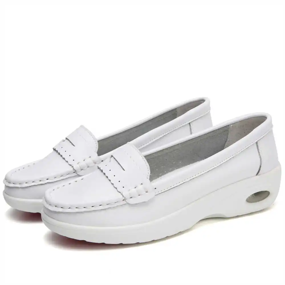 Thick Sole Slipon White Traine - Women Shoes Made In Italy ulasan dan harga