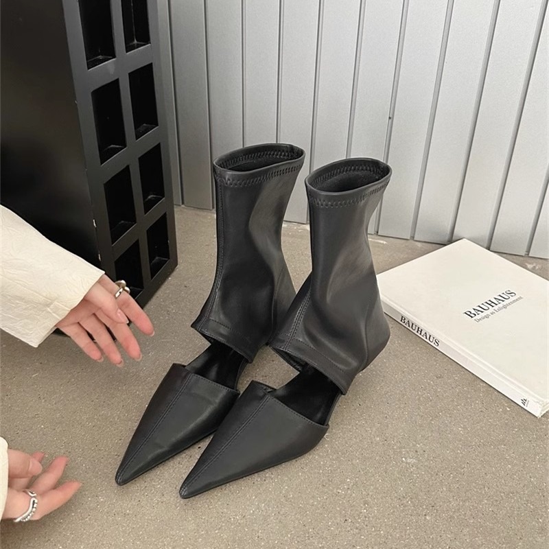New Black Pointed Hollowed Out - Women Shoes Black ulasan dan harga