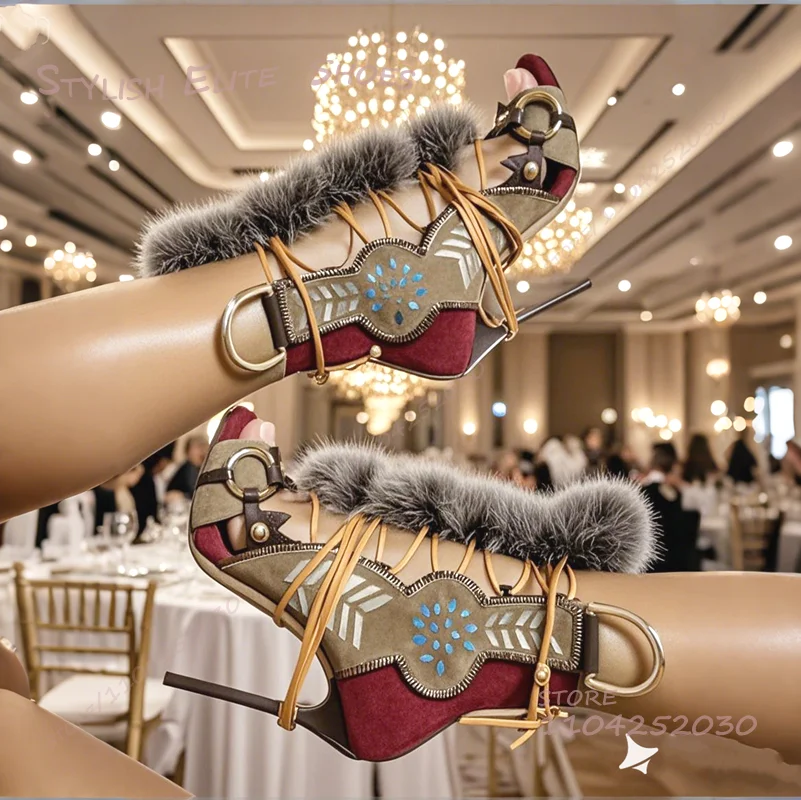 Gray Velvet Rope Wrapped Reddi - Women Shoes Boots ulasan dan harga