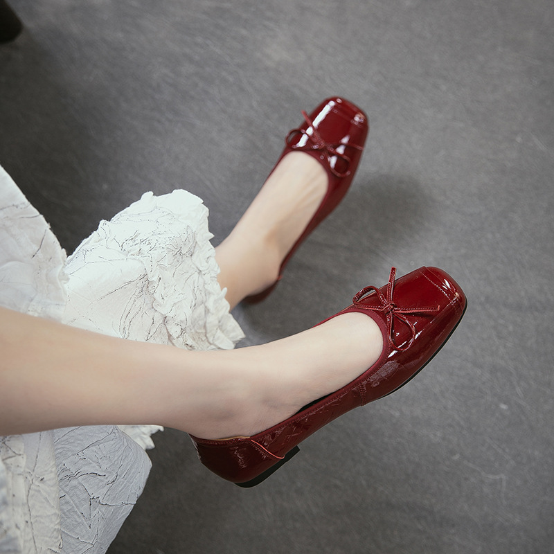Genuien Leather Round Toe Low  - Women Shoes Japanese Brand ulasan dan harga