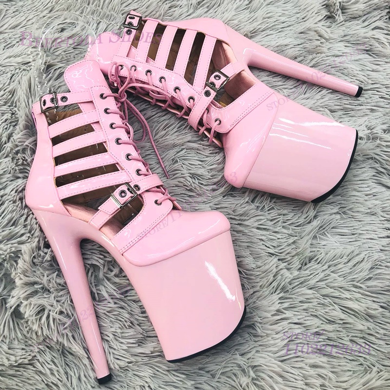 Pink Patent Leather Striped Ho - Women Shoes Black ulasan dan harga