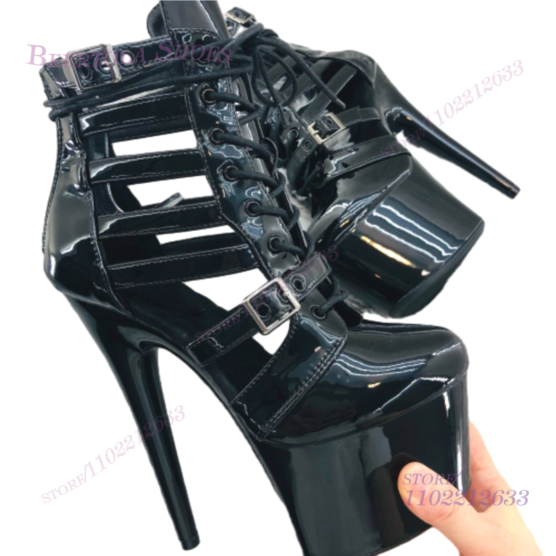 Pink Patent Leather Striped Ho - Women Shoes Black ulasan dan harga