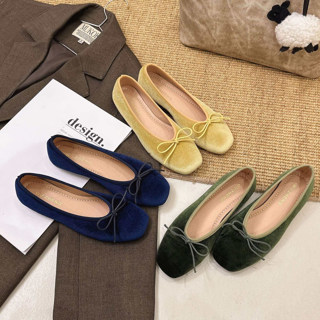 French-style high-end velvet b - Slingback Pumps Women ulasan dan harga