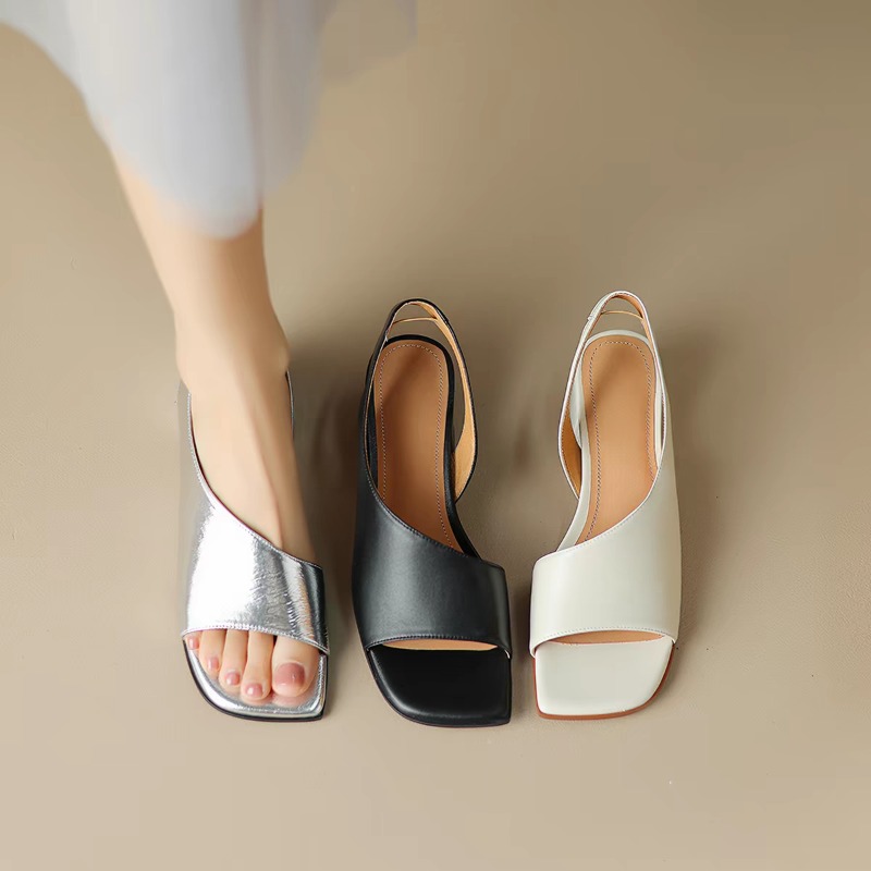 Square Toe Open Toe Sandals Wo - Square Toe Mule ulasan dan harga