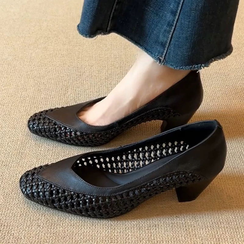 Brand Designer Woven Hollow Si - Women Shoes Japanese Brand ulasan dan harga
