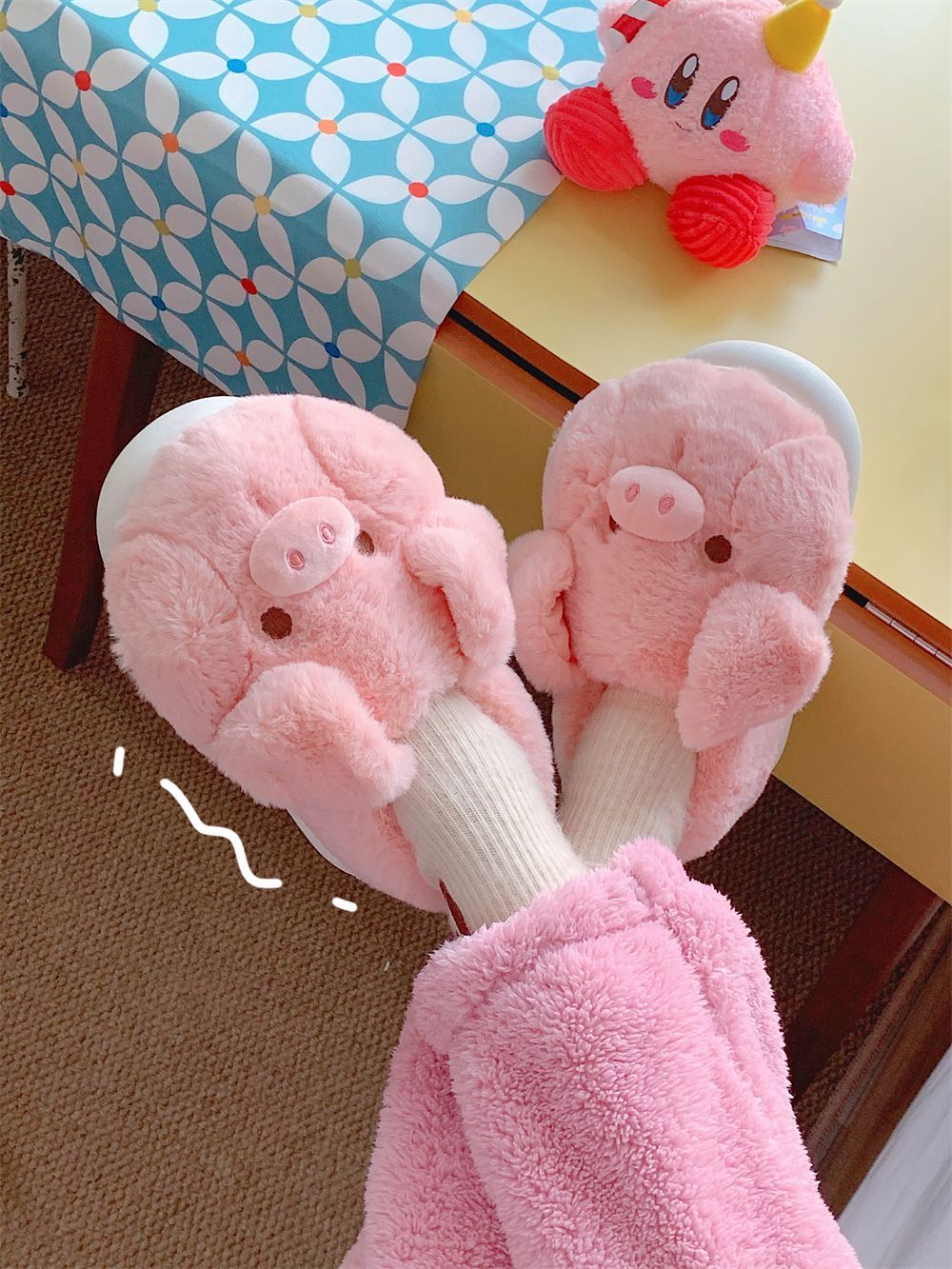 Feerldi Pink fluffy pig slippe - Women'S Shoes For Fall ulasan dan harga