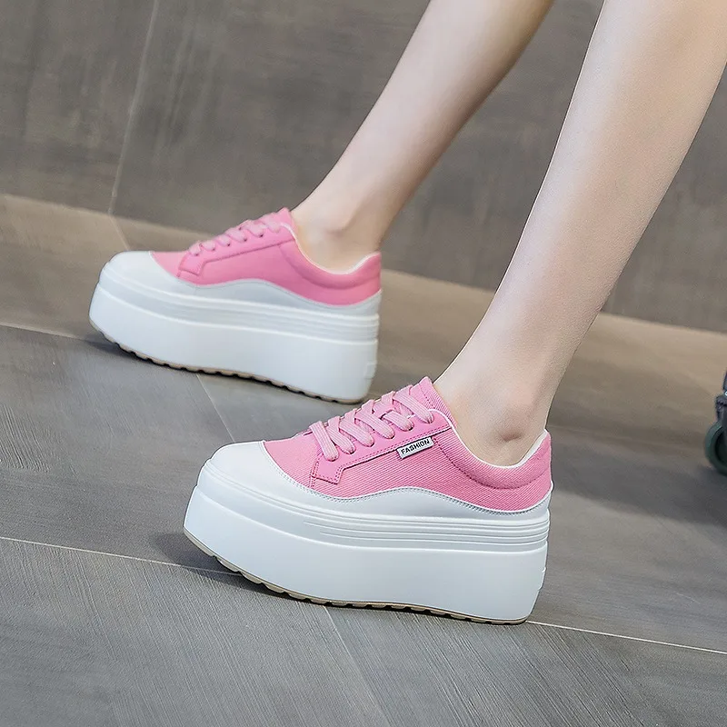 8cm New Canvas Genuine Leather - Women Shoes Store ulasan dan harga