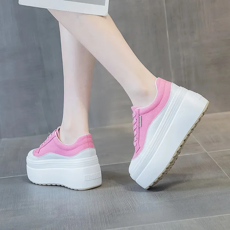 8cm New Canvas Genuine Leather - Women Shoes Store ulasan dan harga