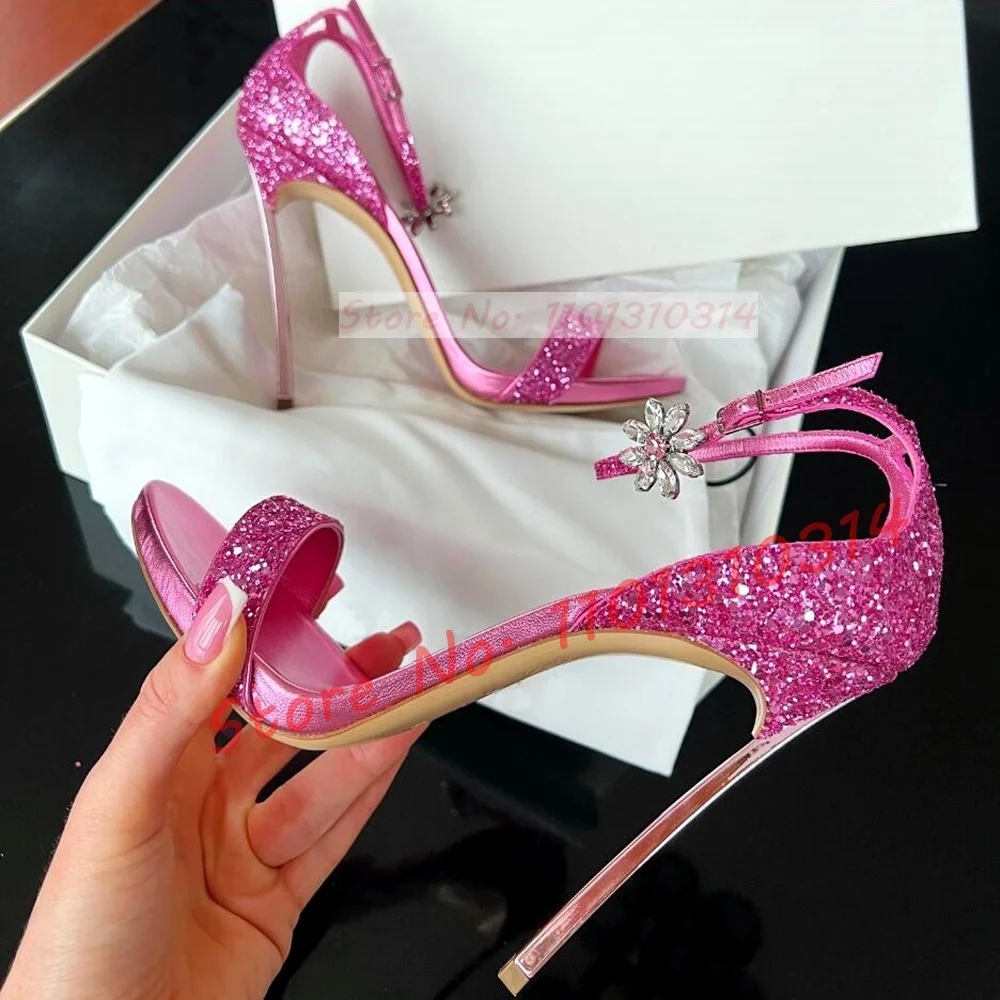 Luxury Glitter Pink Heels Sand - Women Shoes Luxury Brand ulasan dan harga
