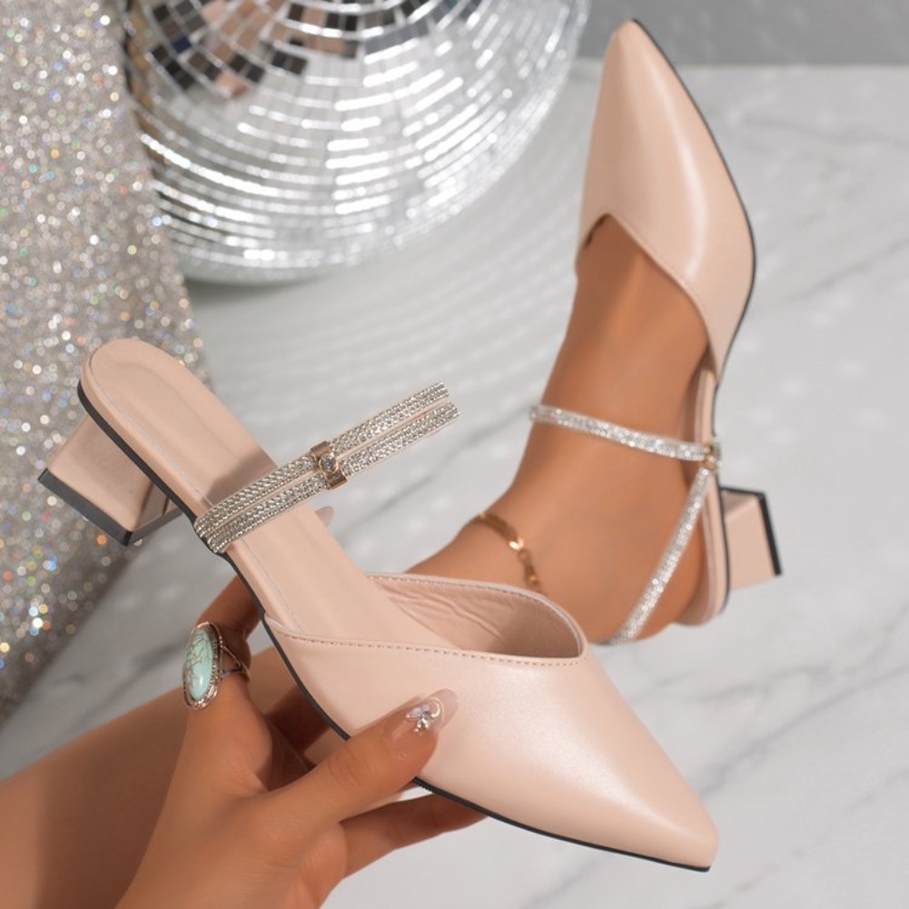 New Pointed-toe Women's Block  - Women Shoes Luxury Brand ulasan dan harga