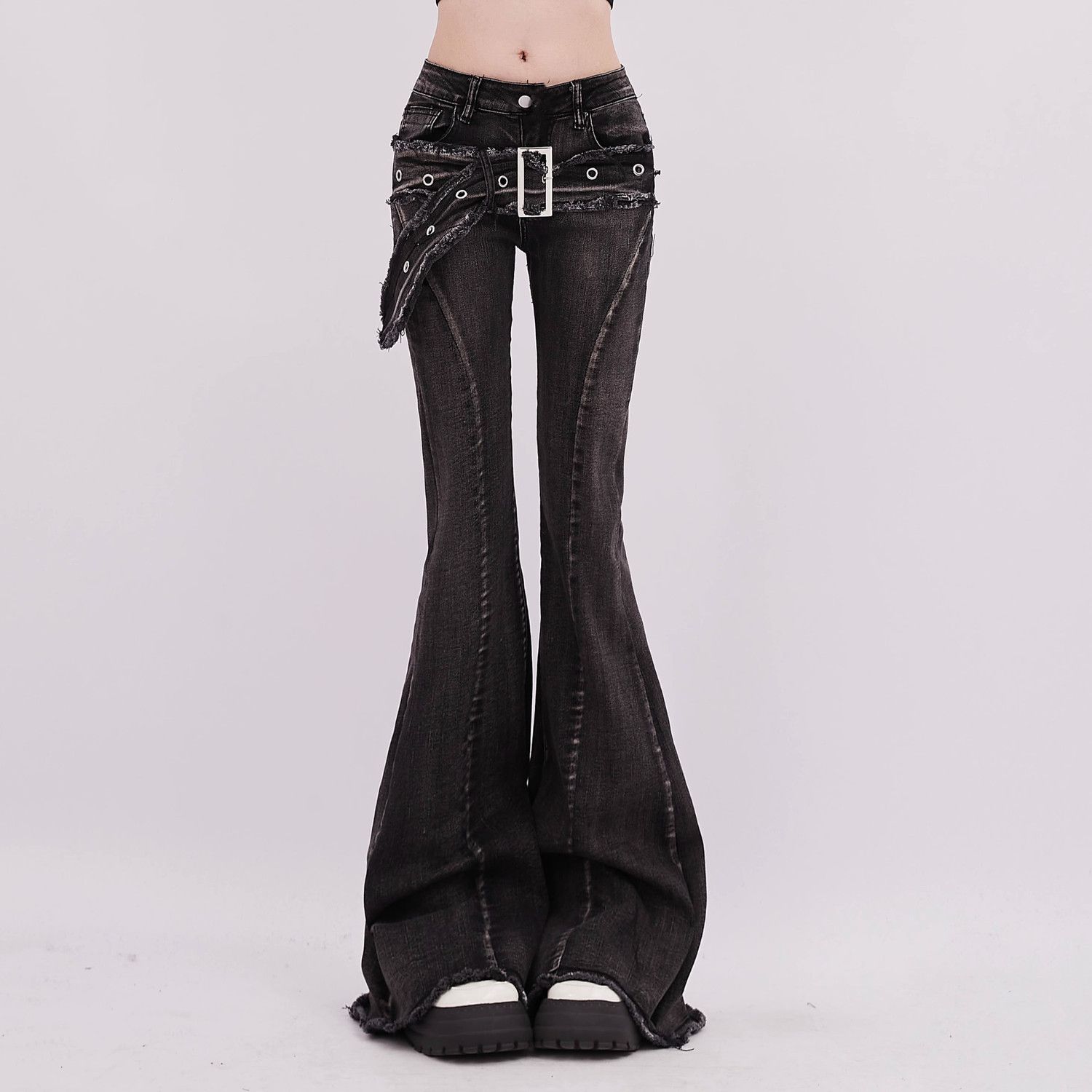 Vintage Slim Micro-flare Jeans - Women Shoes Jeans ulasan dan harga