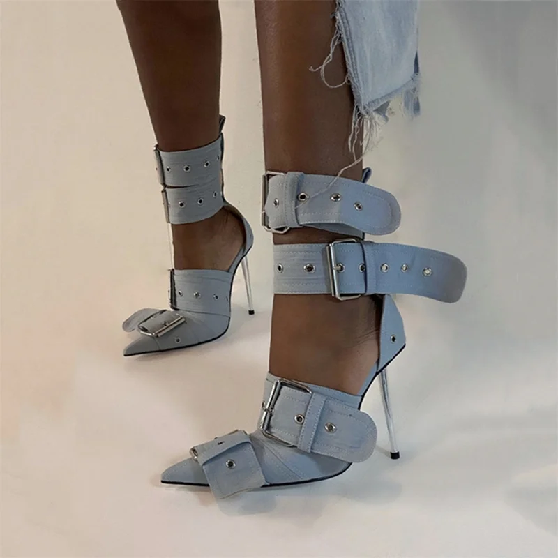 New Women Denim Metal Rivet Bu - Women Shoes Jeans ulasan dan harga