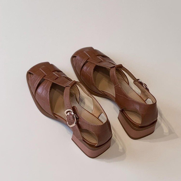 Women's Sandals Summer New Fas - Square Toe Mule ulasan dan harga