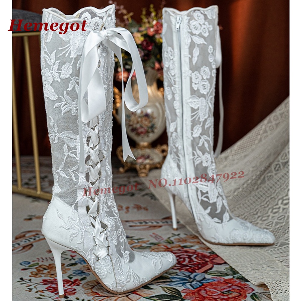 Lace Flower Print Romantic San - Women Shoes Boots ulasan dan harga