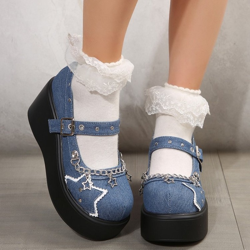 Metal Chain Platform Shoes Wom - Women'S Shoes Back To School ulasan dan harga