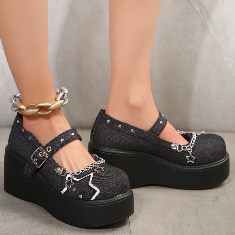 Metal Chain Platform Shoes Wom - Women'S Shoes Back To School ulasan dan harga