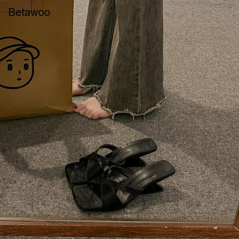 Women's Curved Block Heel Mule - Square Toe Mule ulasan dan harga