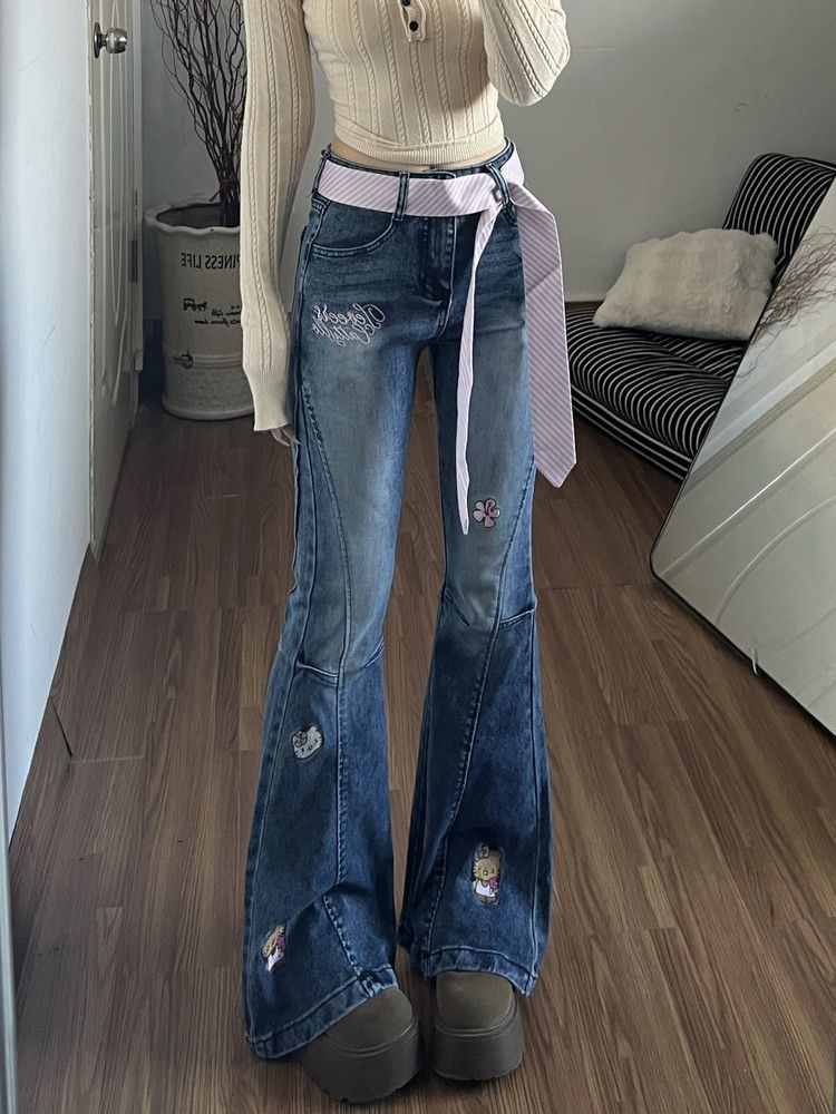 Y2K Hello Kitty Girls Jeans Co - Women Shoes Jeans ulasan dan harga