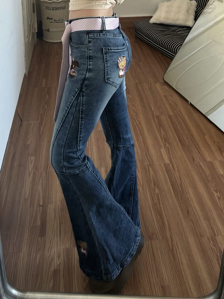 Y2K Hello Kitty Girls Jeans Co - Women Shoes Jeans ulasan dan harga