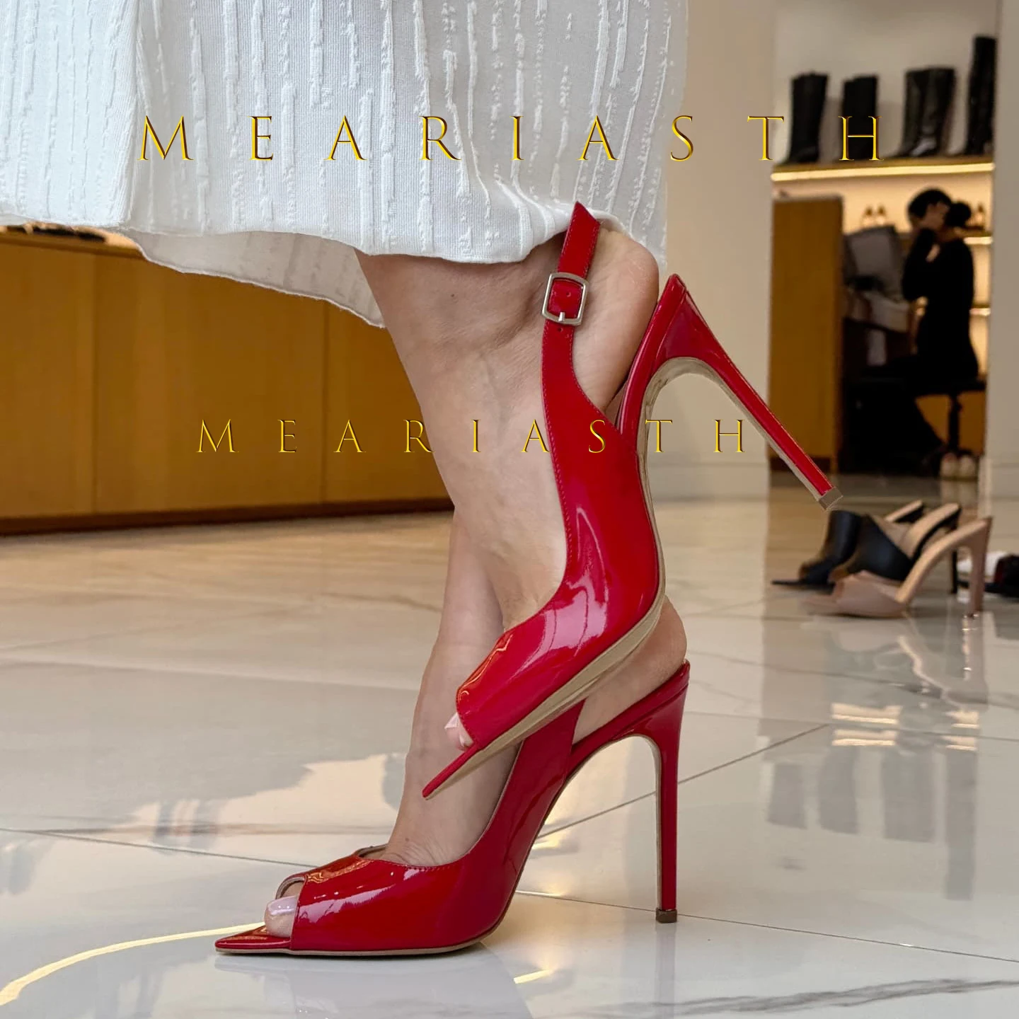 Patent Leather Sandals In Blac - Women Shoes Japanese Brand ulasan dan harga