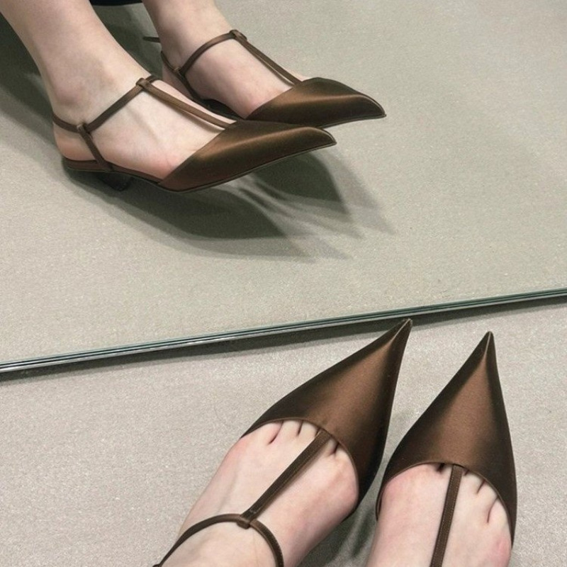 Shoes for Women Sexy Pointed T - Slingback Pumps Women ulasan dan harga