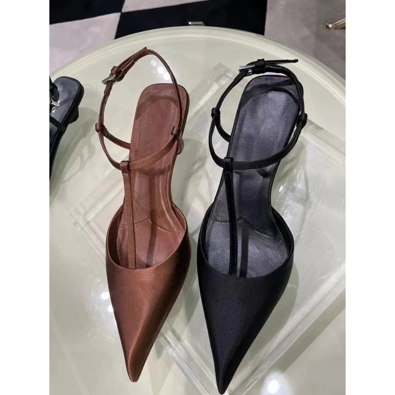 Shoes for Women Sexy Pointed T - Slingback Pumps Women ulasan dan harga