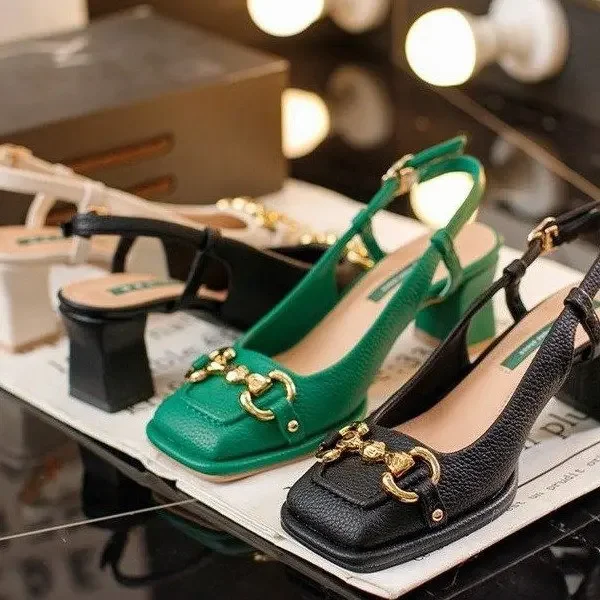 2026 New Retro Square Head Hig - Square Toe Mule ulasan dan harga