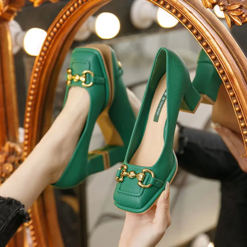 2026 New Retro Square Head Hig - Square Toe Mule ulasan dan harga