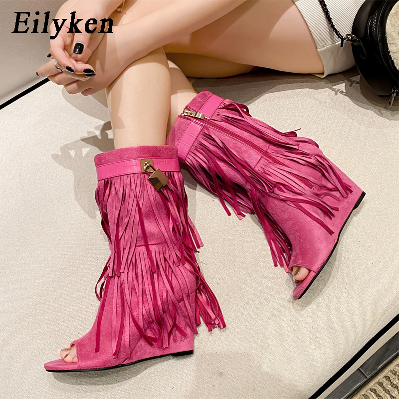 Eilyken Designer Fringe Wedges - Women Shoes Boots ulasan dan harga