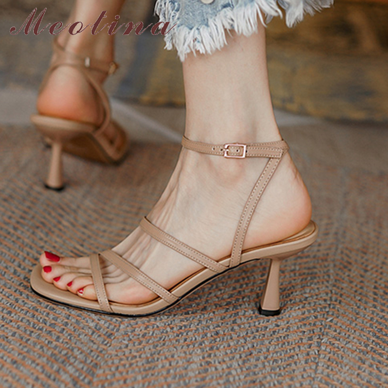 Meotina Sandals Women Shoes Sq - Square Toe Mule ulasan dan harga